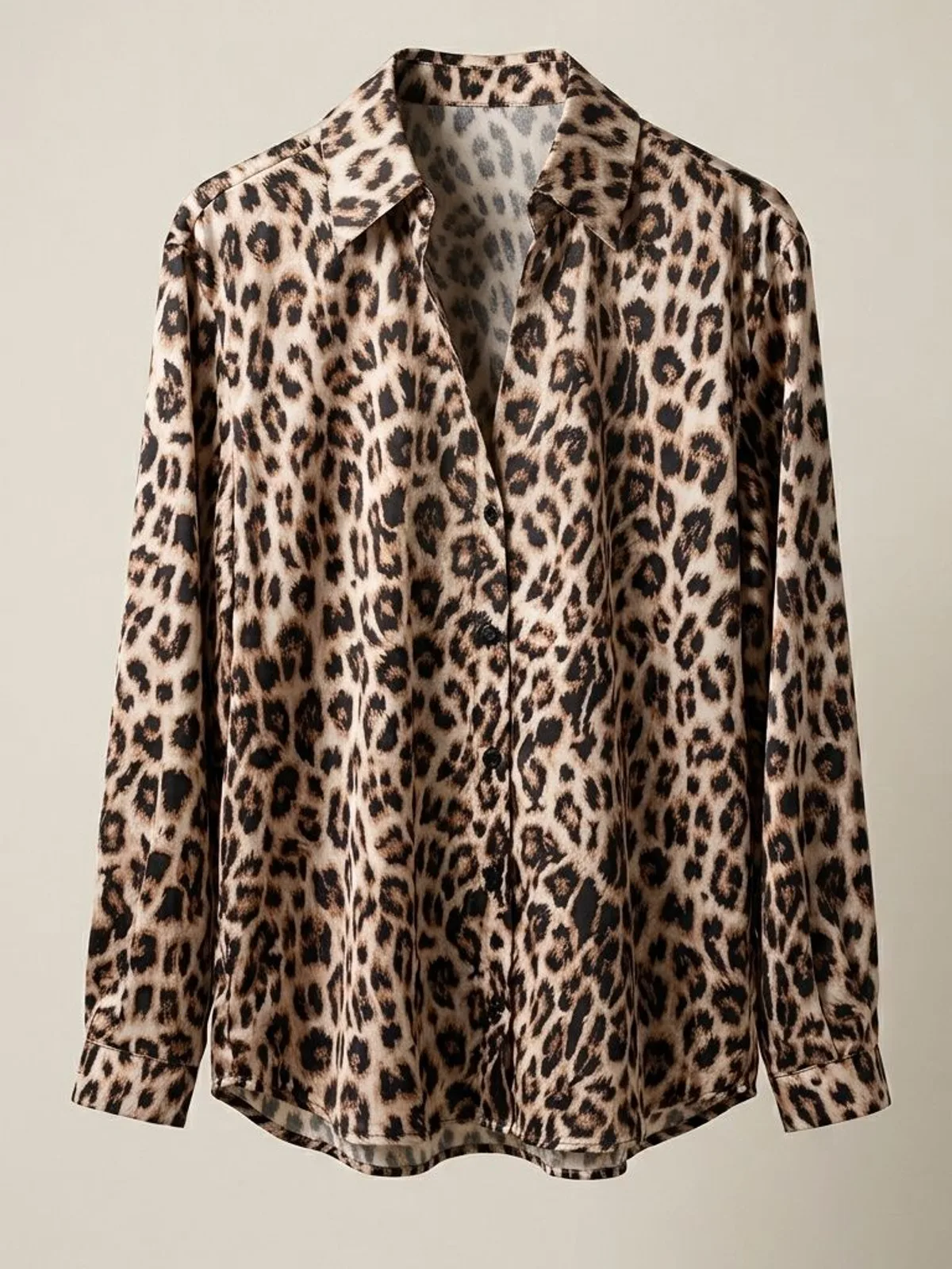 Leopar desenli gömlek